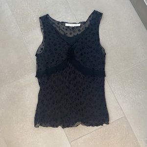 Studio M by Max Mara black silk sleeveless top